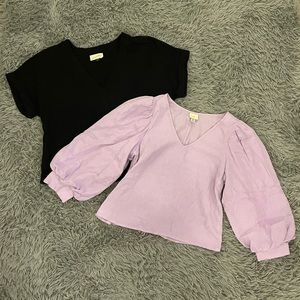 Target Brand Lot of 2 Women’s Blouse Shirts Size XS & M